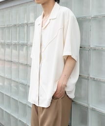 ITEMS URBANRESEARCH | パネルピンタックオープンカラー半袖シャツ(シャツ/ブラウス)