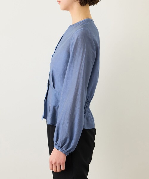 ROPE'（ロペ）の「カールマイヤーウエストタックペプラムブラウス/イージーケア（シャツ/ブラウス・レディース・ブルー系/ピンク系・36/38）」の17枚目の写真