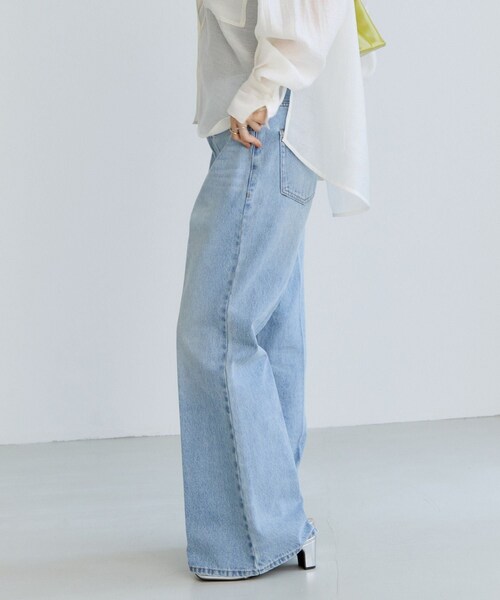 VIS(ビス)の「カラーフレアデニムパンツ(デニムパンツ・レディース・スミクロ/ベージュ/サックス・M/S)」の5枚目の写真