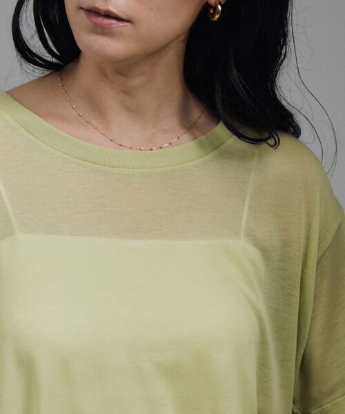 ADAM ET ROPE'（アダムエロペ）の「【Baserange（ベースレンジ）】LOOSE TEE SHIRT（Tシャツ/カットソー・レディース・グリーン系・S）」の10枚目の写真