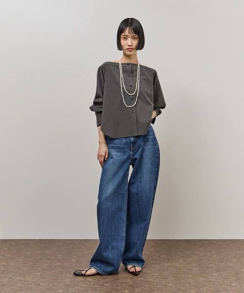 ADAM ET ROPE'(アダムエロペ)の「マルチWAYレイヤードシャツパンツ/接触冷感(スラックス・レディース・グレー/ダークブラウン・34/36/38)」の17枚目の写真