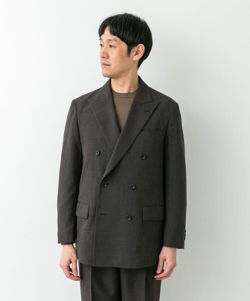 URBAN RESEARCH DOORS(アーバンリサーチドアーズ)の「LIFE STYLE TAILOR ウーリーノグレンチェックダブルジャケット(テーラードジャケット・メンズ・BROWN-CH・S/M/L/XL)」の18枚目の写真