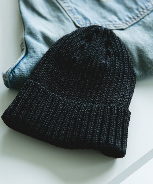 URBAN RESEARCH DOORS(アーバンリサーチドアーズ)の「ストローヤーンニットキャップ(ニットキャップ/ビーニー・メンズ・BLACK/GRAY/OFF/NAVY/OREGANO・-)」の6枚目の写真
