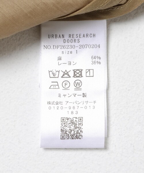 URBAN RESEARCH DOORS（アーバンリサーチドアーズ）の「FORK&SPOON　ラミーブレンドビッグジャケット（テーラードジャケット・レディース・BLACK/BEIGE・1）」の21枚目の写真