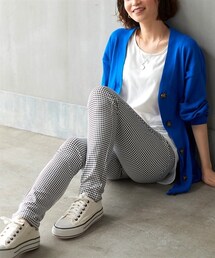 nissen | 大きいサイズ全方向ストレッチニットツイルスキニーパンツ（ゆったり太もも）（選べる２レングス）(パンツ)