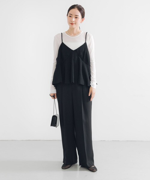 URBAN RESEARCH(アーバンリサーチ)の「『別注』crinkle crinkle crinkle×URBAN RESEARCH wool lingerie cami(キャミソール・レディース・BLACK/BROWN・FREE)」の9枚目の写真