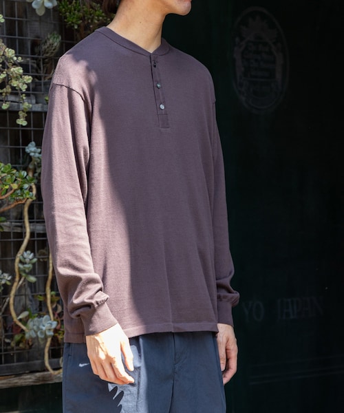 ADAM ET ROPE'（アダムエロペ）の「【Eddie Bauer】Knit Henly Neck Shirts（ニット/セーター・メンズ・ダークブラウン/グリーン・L/M）」の11枚目の写真