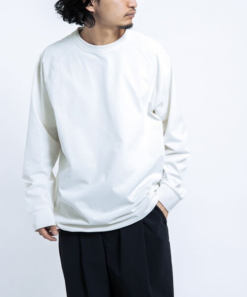 EKAL（エカル）の「DRY OUT BALOON FIT LONG-SLEEVE T-shirts（Tシャツ/カットソー・メンズ・ホワイト/ネイビー/チャコール・M/L）」の9枚目の写真