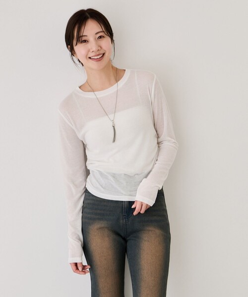 Jayro（ジャイロ）の「サイドギャザープルオーバー（Tシャツ/カットソー・レディース・ブラック/グレー/ホワイト系・M）」の18枚目の写真