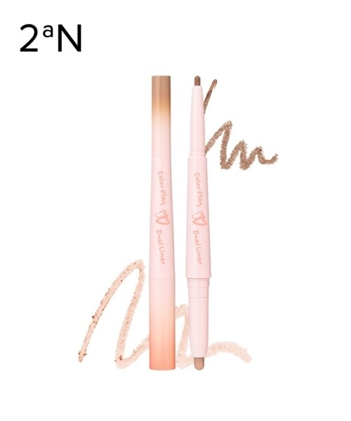 nissen（ニッセン）の「【2aN(トゥーエーエヌ)】 カラープレイデュアルライナー(Color Play Dual Liner)（アイシャドウ・メンズ・03 タロバニー/02 べべピンク/01 ハニーピーチ・Y）」の5枚目の写真