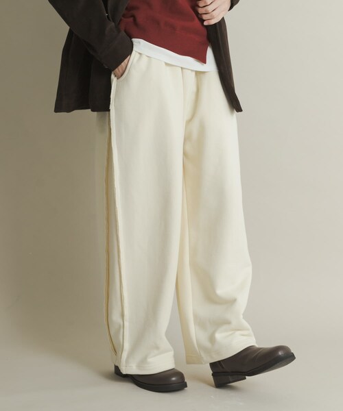 SENSE OF PLACE by URBAN RESEARCH（センスオブプレイスバイアーバンリサーチ）の「スウェットタックワイドパンツ（その他パンツ・メンズ・IVORY/BLACK/GRAY・M/L）」の9枚目の写真