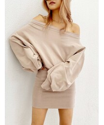 GYDA | ドッキングオフショルスウェットワンピ(ワンピース)