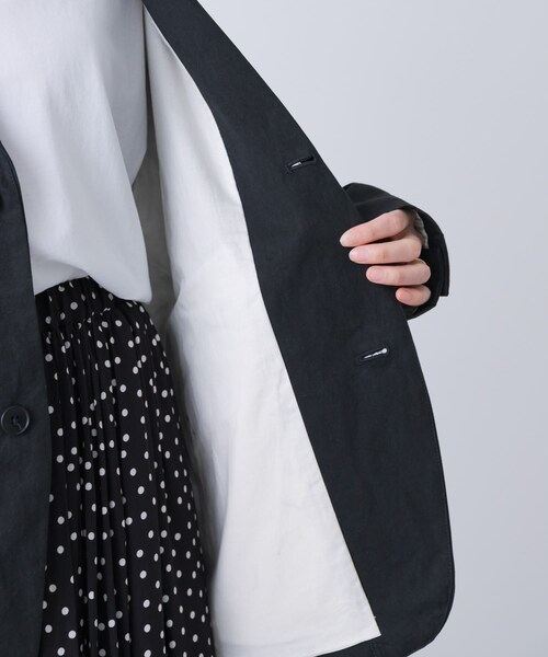 かぐれ(カグレ)の「Tailored jacket w/lining(テーラードジャケット・レディース・BEIGE/BLACK・FREE)」の14枚目の写真