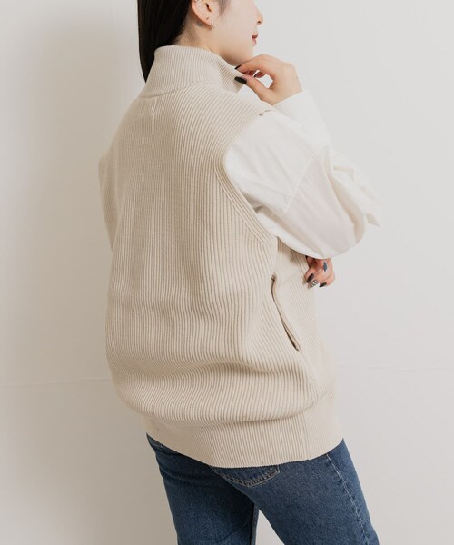 THE GOODLAND MARKET（ザグッドランドマーケット）の「米富繊維　MERCERIZED COTTON RIB VEST（ベスト・メンズ・40IVORY/12GRAY/24ORANGE・1/3）」の8枚目の写真