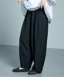 nissen | 落ち感素材ゆったりサイズサーカスパンツ ［Soiunique］(パンツ)