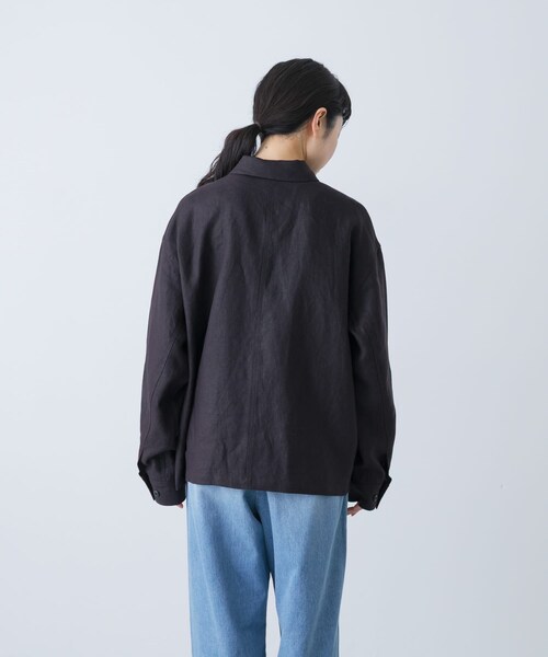 かぐれ(カグレ)の「『ユニセックス』リネンカバーオール(カバーオール・レディース・GREGE/CHARCOAL/BLACK・1/2)」の19枚目の写真