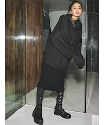 GYDA | ニットドッキングインソールワークブーツ(ブーツ)