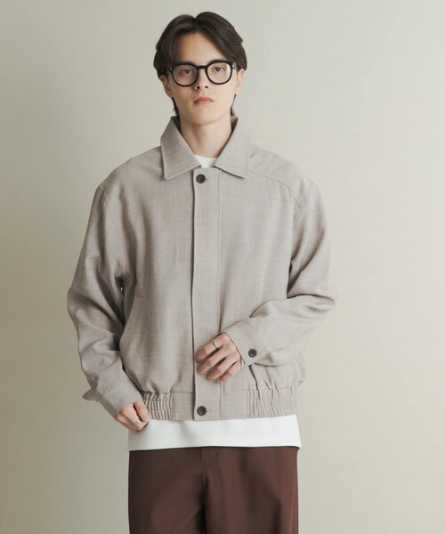 SENSE OF PLACE by URBAN RESEARCH（センスオブプレイスバイアーバンリサーチ）の「メランジバルーンジップブルゾン（ブルゾン・メンズ・BLACK/BEIGE/PURPLE・M/L）」の19枚目の写真