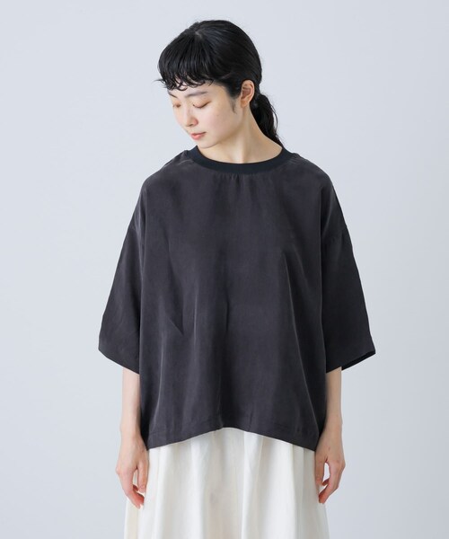 かぐれ（カグレ）の「キュプラプルオーバー（Tシャツ/カットソー・レディース・IVORY/NAVY/CHARCOAL・FREE）」の14枚目の写真