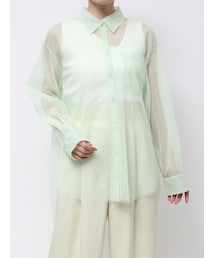 OUNNOUN | 【OUNNOUN】チュールレイヤードシャツ(シャツ/ブラウス)