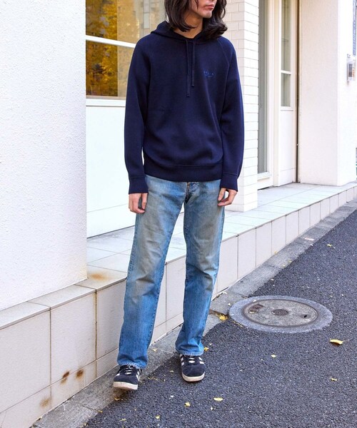 ADAM ET ROPE'（アダムエロペ）の「【GALLIA/ガッリア】Knit hoodie（パーカー・メンズ・グレー/ネイビー・50/52）」の16枚目の写真