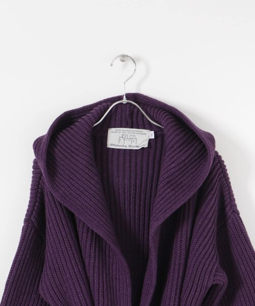 URBAN RESEARCH（アーバンリサーチ）の「『別注』OLDDERBY KNITWEAR×UR　Open Front Hoodie（カーディガン/ボレロ・レディース・MUSGO/PURPURA/NIEBLA・FREE）」の13枚目の写真