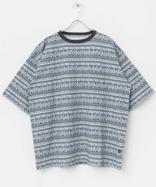 URBAN RESEARCH Sonny Label（アーバンリサーチサニーレーベル）の「MAGIC NUMBER　FLOWER BORDER T-SHIRTS（Tシャツ/カットソー・メンズ・BLACK/BLUE・M/L）」の12枚目の写真