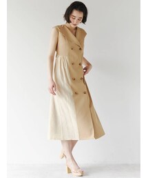 LAGUNAMOON | ワンサイドパターンノースリーブワンピース(ワンピース)