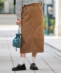 nissen | 大きいサイズ もこもこfutoazeスカート（ゆったりヒップ）(スカート)