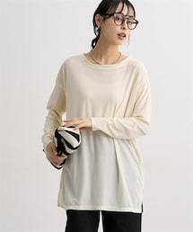 nissen | シアーベロアオーバーサイズトップス＜大きいサイズ有＞(Tシャツ/カットソー)