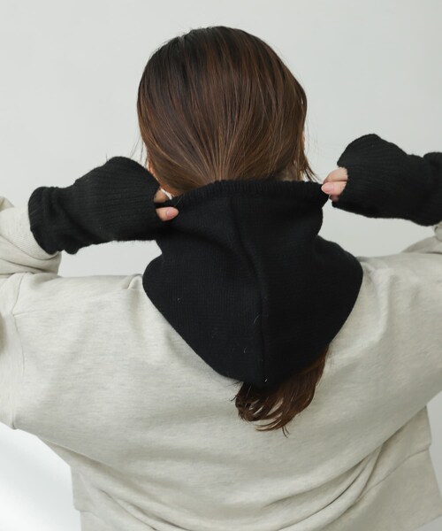 SENSE OF PLACE by URBAN RESEARCH(センスオブプレイスバイアーバンリサーチ)の「バラクラバ(ニットキャップ/ビーニー・レディース・GREEN/BLACK/IVORY・one)」の2枚目の写真