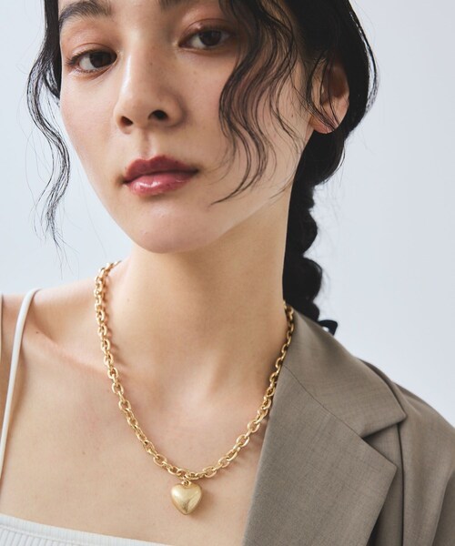 VIS（ビス）の「ハートボリュームチェーンネックレス（ネックレス・レディース・ゴールド/シルバー・F）」の5枚目の写真