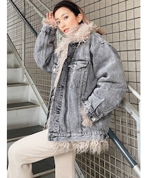 GYDA | 3WAYチベットファーライクGジャン(ブルゾン)