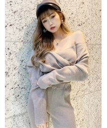 GYDA | 2WAYカシュクールリブニットTOPS(ニット/セーター)