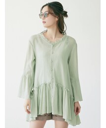 dazzlin | ウエストマークフレアコットンチュニック(シャツ/ブラウス)