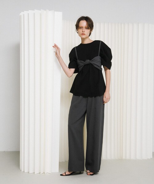 LAATO（ラート）の「puff shoulder big tee（Tシャツ/カットソー・レディース・インク/マロン/スカイ・Free）」の7枚目の写真