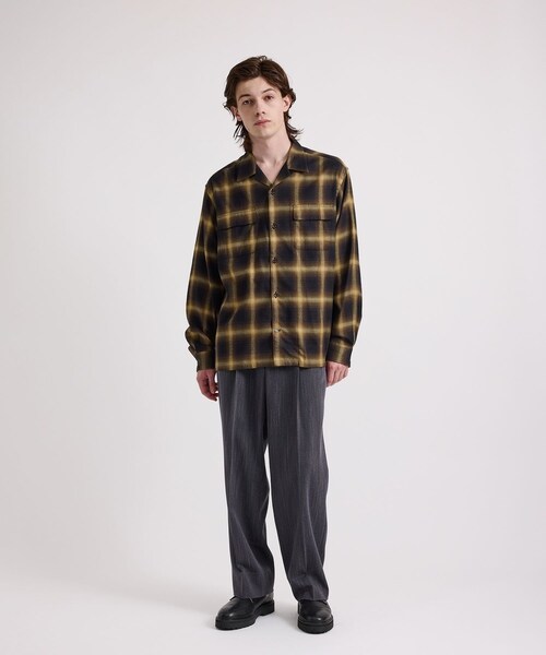 Saturdays NYC（サタデーズ ニューヨークシティ ）の「Marco Ombre Check  LS Shirt（シャツ/ブラウス・レディース・オリーブ/ブルー・L/M/S/XL）」の20枚目の写真