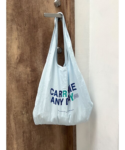 Ungrid（アングリッド）の「カラーロゴエコBAG（エコバッグ/サブバッグ・レディース・アイボリー/オレンジ/イエロー/ブルー・F）」の5枚目の写真