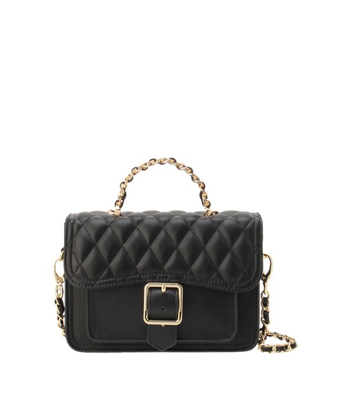 EATME（イートミー）の「キルティングフラップショルダーバッグ（ショルダーバッグ・レディース・オフホワイト/ブラック・F）」の2枚目の写真