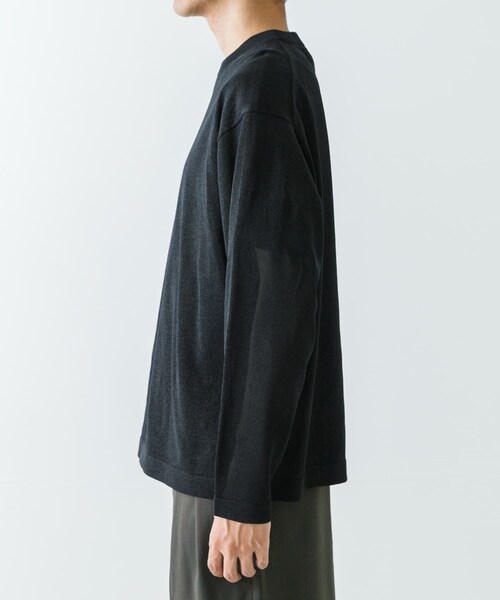 URBAN RESEARCH(アーバンリサーチ)の「『別注』crepuscule×UR Washi Knit Long-Sleeve T-shirts(ニット/セーター・メンズ・Black/D.Purple/Chocolate・1/2)」の6枚目の写真