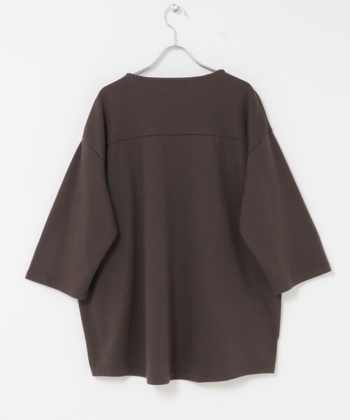 ITEMS URBANRESEARCH(アイテムズ アーバンリサーチ)の「TCポンチ 7分袖 カットソー(Tシャツ/カットソー・メンズ・WHITE/BLACK/D.BROWN/D.PINK・M/L)」の13枚目の写真