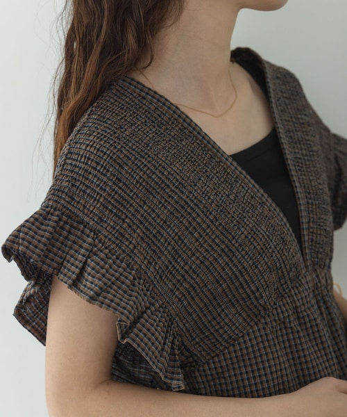 URBAN RESEARCH Sonny Label（アーバンリサーチサニーレーベル）の「シャーリングオールインワン（つなぎ/オールインワン・レディース・ブラウン/ベージュ/デニム・36/38）」の2枚目の写真