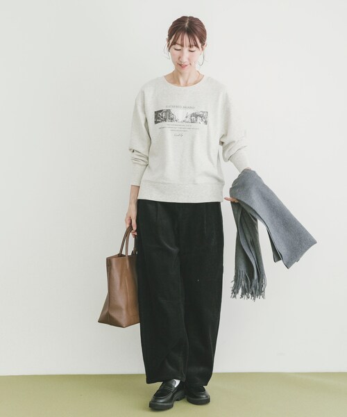 ITEMS URBANRESEARCH(アイテムズ アーバンリサーチ)の「コーデュロイバレルパンツ(その他パンツ・レディース・BLK/BEG/CHERRY・FREE)」の8枚目の写真