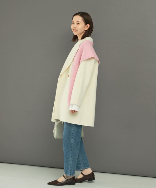 URBAN RESEARCH ROSSO（アーバンリサーチロッソ）の「ウールカシミヤリバーチェスターコート（チェスターコート・レディース・WHITE/BEIGE/NAVY・FREE）」の15枚目の写真