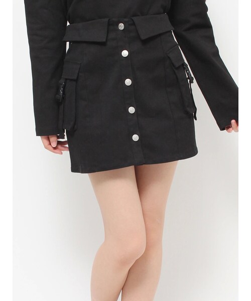 EATME（イートミー）の「フラップポケットカーゴスカート（スカート・レディース・ブラック/グリーン/ベージュ・S/M）」の3枚目の写真