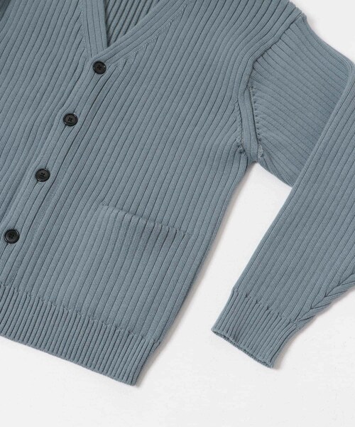 URBAN RESEARCH(アーバンリサーチ)の「new basic COTTON CASHMERE WIDE RIB CARDIGAN(カーディガン/ボレロ・メンズ・CEMENT/L SAX/NAVY・M/L)」の13枚目の写真