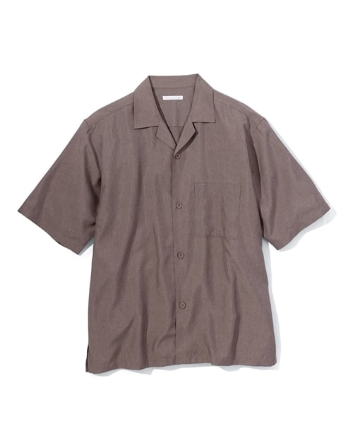 nissen（ニッセン）の「5分袖シャツ　薄手素材（セットアップ可能）（シャツ/ブラウス・メンズ・ブラウン/黒・M/L/LL/3L/4L/5L/6L/8L/10L）」の18枚目の写真