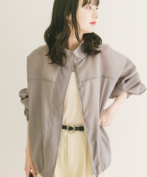 ITEMS URBANRESEARCH(アイテムズ アーバンリサーチ)の「シアースタンドブルゾン(ブルゾン・レディース・MILK/BLU/GRY・Free)」の15枚目の写真