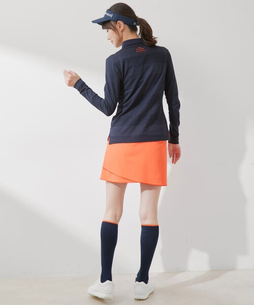 ROPE'（ロペ）の「【UV】【吸水速乾】クールマックスリンクス長袖ポロ（ポロシャツ・レディース・ホワイト/ネイビー・L/M/S）」の16枚目の写真