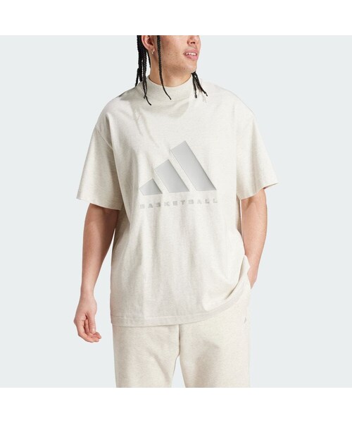 adidas（アディダス）の「アディダス バスケットボール  001 Tシャツ（トップス・メンズ・ハローグリーン/ハローグリーン/メタルグレー/メタルグレー/クラウドホワイト/クラウドホワイト/アルミナ/アルミナ/ブラック/ブラック/パルスオリーブ/タルク/ブラック/タルク/カーボン/カーボン/ヘイローゴールド/ヘイローゴールド/セサミ/セサミ/アッシュパール/ミネラルグリーン/ブルー/ホワイト/ブラウン/グレー/グリーン/ブラック・XS/M/XL/2XL/4XL/S/L/3XL/5XL/6XL/2XS/3XS/XL/XXL）」の21枚目の写真